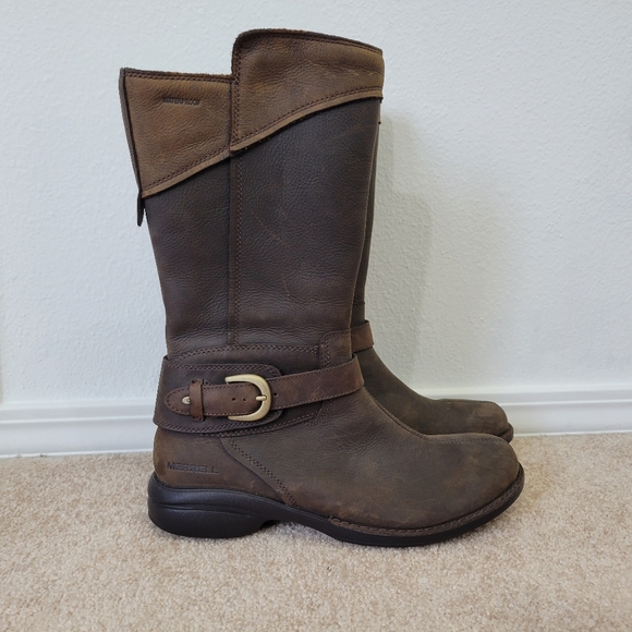 Merrell Shoes - Merrell Captiva Espresso Buckle Waterproof Boots Womens 8.5